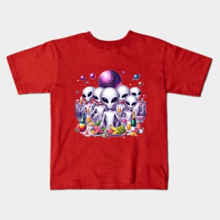 Alien Christmas Party Kids T-Shirt